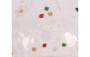 Vianočná ozdoba sklenená guľa 7 cm, transparentná, farebné trblietky