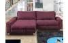 Rohová sedacia súprava Kevin, fialová lila látka, ľavý roh