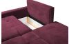 Rohová sedacia súprava Kevin, fialová lila látka, ľavý roh