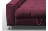 Rohová sedacia súprava Kevin, fialová lila látka, ľavý roh