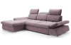 Rohová sedacia súprava Focus, ružová látka, ľavý roh