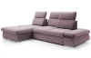 Rohová sedacia súprava Focus, ružová látka, ľavý roh