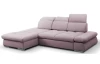 Rohová sedacia súprava Focus, ružová látka, ľavý roh