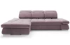 Rohová sedacia súprava Focus, ružová látka, ľavý roh