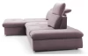 Rohová sedacia súprava Focus, ružová látka, ľavý roh