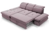 Rohová sedacia súprava Focus, ružová látka, ľavý roh