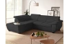 Rohová sedacia súprava Speedway, čierna látka, ľavý roh