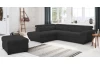 Rohová sedacia súprava Speedway, čierna látka, ľavý roh