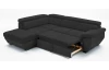 Rohová sedacia súprava Speedway, čierna látka, ľavý roh