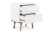 Nočný stolík Göteborg, biela/dub sonoma