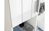 Vysoká koupeľňová skrinka Snow, biela lesk