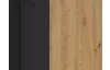 Dolná rohová kuchynská skrinka Modena, 83/83 cm, dub artisan/čierna