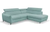Rohová sedacia súprava Othello, mentolovo zelená látka, pravý roh