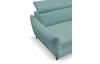 Rohová sedacia súprava Othello, mentolovo zelená látka, pravý roh
