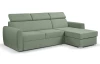 Rohová sedacia súprava Mistic, rákosovo zelená látka