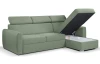 Rohová sedacia súprava Mistic, rákosovo zelená látka