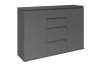Komoda so 4 šuplíkmi Brest, 119 cm, antracitová
