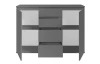Komoda so 4 šuplíkmi Brest, 119 cm, antracitová