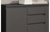 Komoda so 4 šuplíkmi Brest, 119 cm, antracitová
