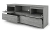 TV skrinka Carlos, šedý beton, šírka 140 cm