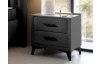 Nočný stolík s 2 zásuvkami Joy, grafitovo šedá látka