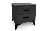 Nočný stolík s 2 zásuvkami Joy, grafitovo šedá látka