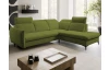 Rohová sedacia súprava Glow, zelená fresh látka, pravý roh