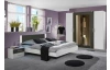 Posteľ s nočnými stolíkmi Nora 140x200 cm, biela/grafitová