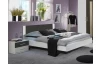 Posteľ s nočnými stolíkmi Nora 140x200 cm, biela/grafitová