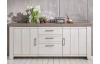 Široká komoda Cruz, 177 cm,bielená pínie / sivý dub