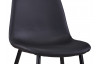Jedálenská stolička Loof, čierna ekokoža