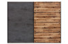 Šatník s posuvnými dverami Dover, 270 cm, zrubová doska / tmavý betón