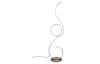 Stojaca LED lampa Jive 118 cm, matný nikel