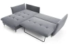 Rohová sedacia súprava Glam, svetlo šedá látka, ľavý roh