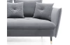 Rohová sedacia súprava Glam, svetlo šedá látka, ľavý roh