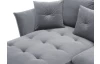 Rohová sedacia súprava Glam, svetlo šedá látka, ľavý roh