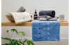 Froté uterák pre hostí Quattro, tencel, azúrový, kocky, 36x50 cm