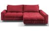 Rohová sedacia súprava Kevin,  šípkovo červená látka, pravý roh