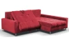Rohová sedacia súprava Kevin,  šípkovo červená látka, pravý roh
