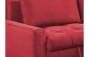 Rohová sedacia súprava Kevin,  šípkovo červená látka, pravý roh