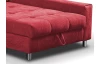 Rohová sedacia súprava Kevin,  šípkovo červená látka, pravý roh