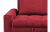 Rohová sedacia súprava Kevin,  šípkovo červená látka, pravý roh