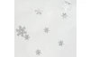 Dekoračný vankúš Vianočný motív striebornej vločky, biely, 45x45 cm