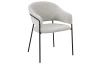 Jedálenská stolička Inga, šedo-béžová štruktúrovaná látka