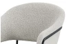 Jedálenská stolička Inga, šedo-béžová štruktúrovaná látka
