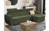 Rohová sedacia súprava Mistic, lesná zelená látka