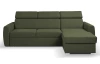 Rohová sedacia súprava Mistic, lesná zelená látka