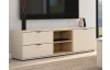 TV skrinka so zásuvkami Avola, 140 cm, béžová kašmír/dub cremona