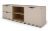 TV skrinka so zásuvkami Avola, 140 cm, béžová kašmír/dub cremona