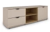TV skrinka so zásuvkami Avola, 140 cm, béžová kašmír/dub cremona